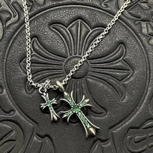 Kakobuy Chrome HeartsClassic Cross Necklace
