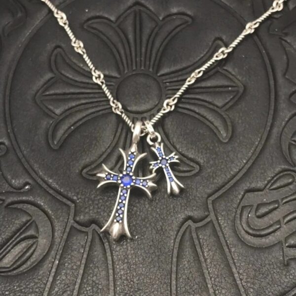 Kakobuy Chrome HeartsClassic Cross Necklace