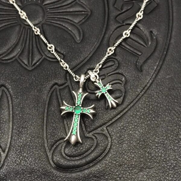 Kakobuy Chrome HeartsClassic Cross Necklace