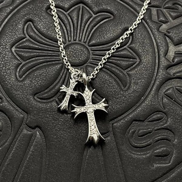 Kakobuy Chrome HeartsClassic Cross Necklace
