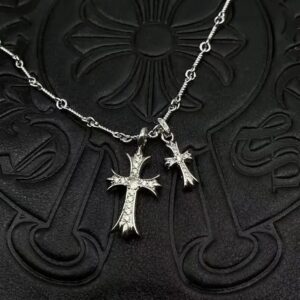 Kakobuy Chrome HeartsClassic Cross Necklace