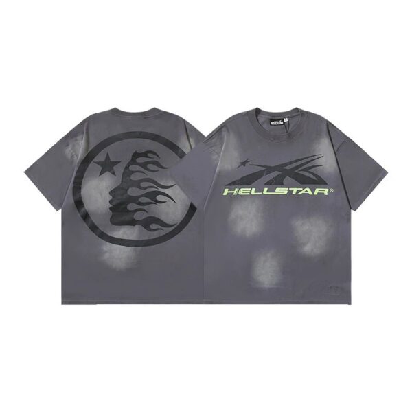 Kakobuy Hellstar American hipster high street washed old vintage print t-shirt
