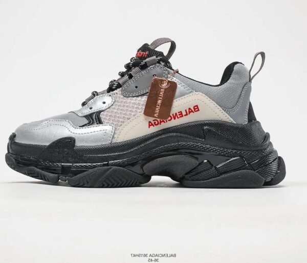 Kakobuy BALENCIAGA second generation ins heightened daddy shoes Black Silver