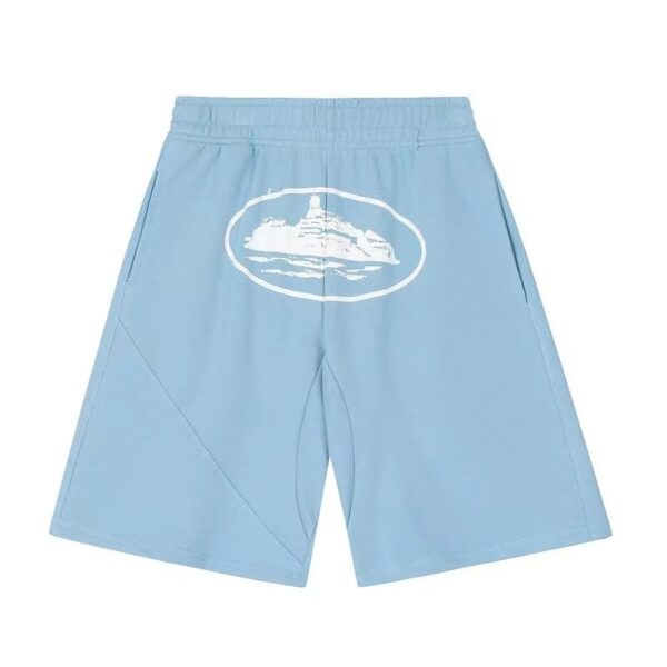 Kakobuy Corteiz logo print multicolor terry shorts
