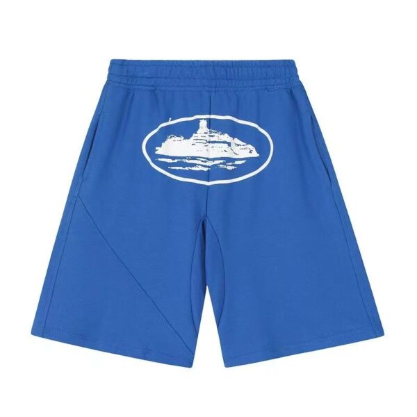 Kakobuy Corteiz logo print multicolor terry shorts