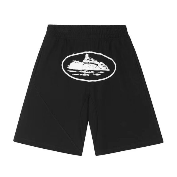 Kakobuy Corteiz logo print multicolor terry shorts