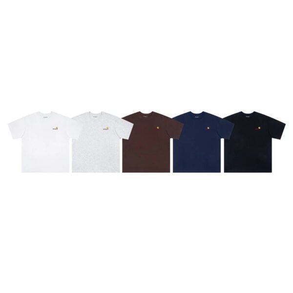 Kakobuy Carhartt classic embroidered logo English combination round neck short sleeve T-shirt