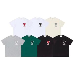Kakobuy ami macaron cotton T-shirt classic towel embroidery big heart logo