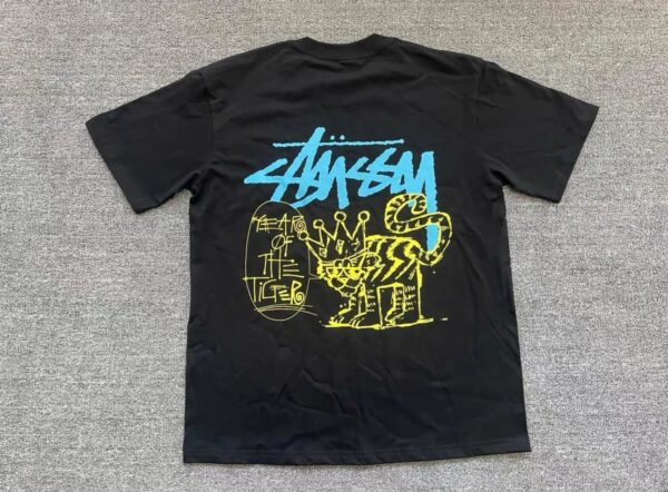 Kakobuy Stussy Crown Cat cotton print short sleeve