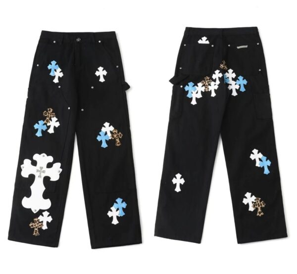 Kakobuy Chrome Hearts Cross Denim Patch Jeans