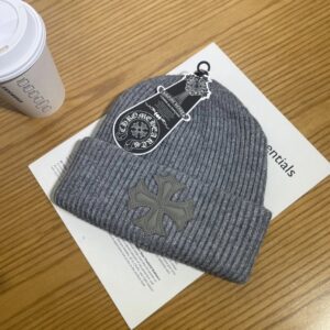 Kakobuy Chrome Hearts Black Cross Knit Beanie