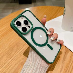 Kakobuy Apple Transparent Magnetic Electroplated Frame Phone Case