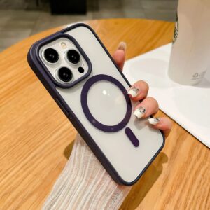 Kakobuy Apple Transparent Magnetic Electroplated Frame Phone Case