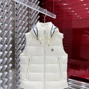 Kakobuy Moncler White Duck Down Multi-Color Hooded Vest