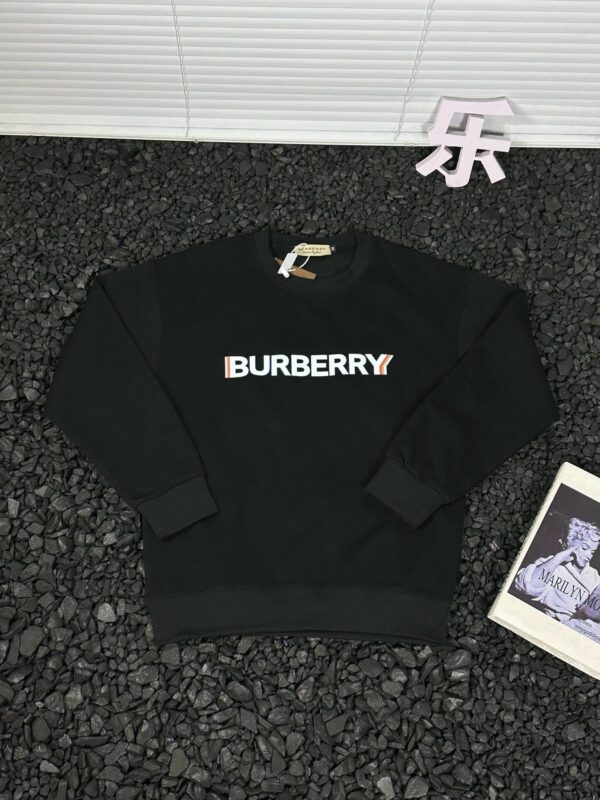 Kakobuy Burberry Printed Letter Crewneck Sweatshirt Black