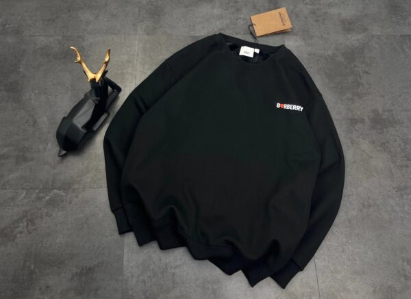 Kakobuy Burberry Printed Small Logo Crewneck Sweatshirt Black