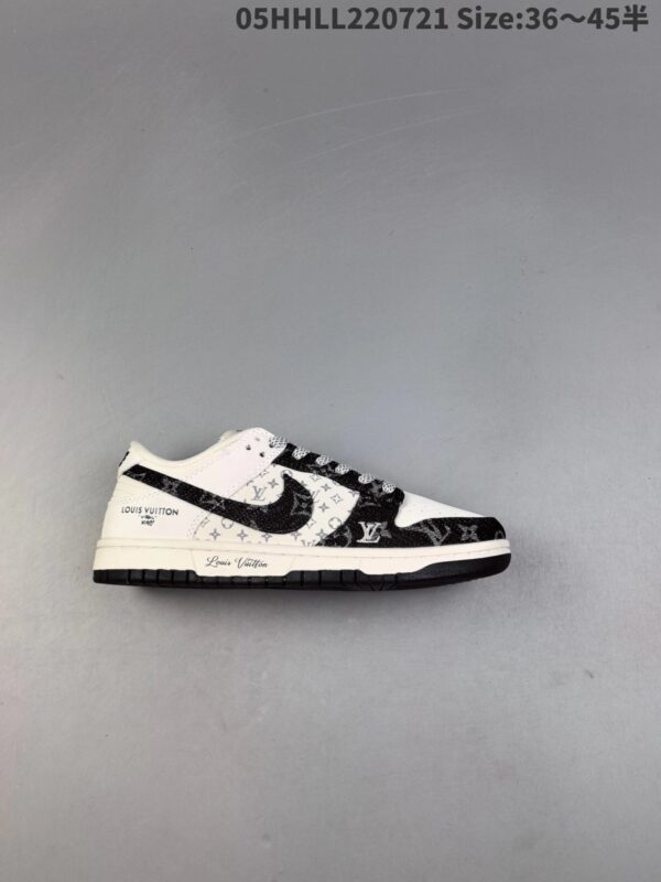 Kakobuy Louis Vuitton x Dunk SB Low LX x SB Low-Top Collaboration Black & White Denim