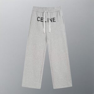 Celine  Drawstring Casual Pants - Gray