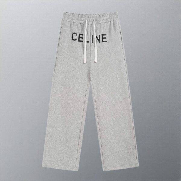 Celine  Drawstring Casual Pants - Gray