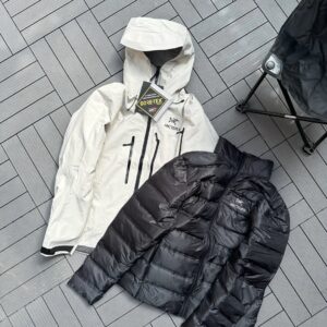 ARC'TERYX Sixth Generation 3-in-1 Down Jacket in Concrete White
