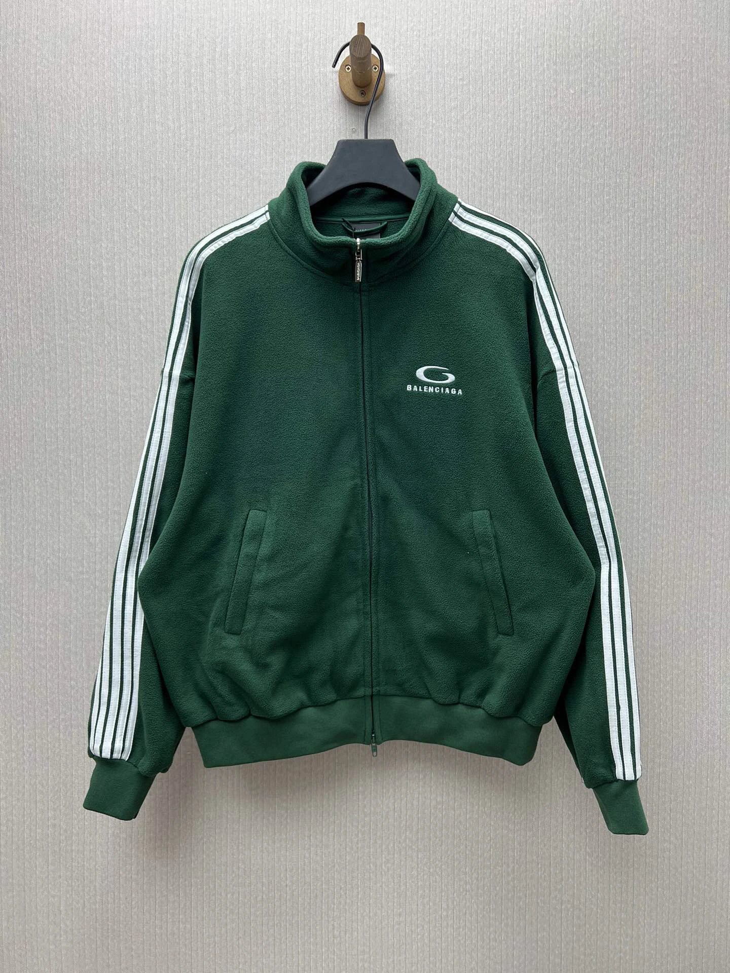 Balenciaga 25SS New Stand Collar Zipper Cuff Long Sleeve Jacket