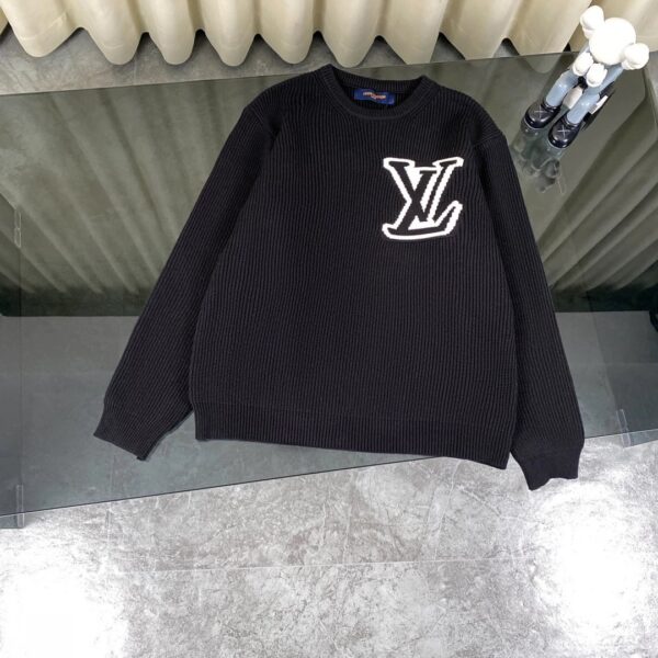 LOUIS VUITTON Classic Logo Pullover Sweater with Front and Back Logos