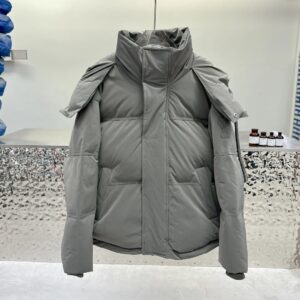 AMI Gray Workwear Down Jacket