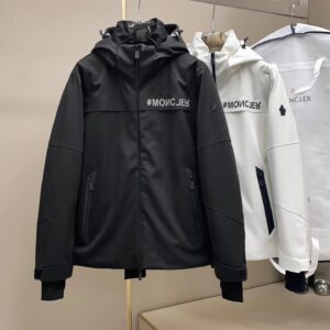 Moncler Hooded Jacket in Black and White