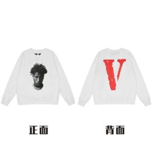 Vlone Portrait Streetwear Hoodie White