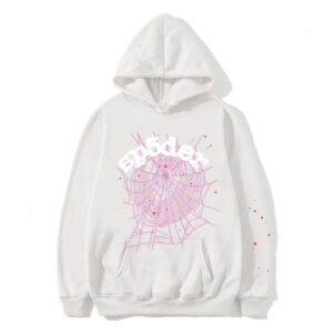 SP5DER Spider Web Style Hoodie White