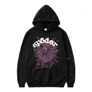 SP5DER Spider Web Series Street Style Hoodie - Black