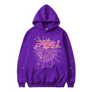 SP5DER Spider Web Street Hoodie Purple