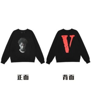 Vlone Logo Streetwear Hoodie Black