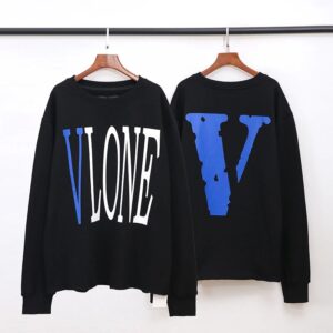 Vlone Classic V Streetwear Hoodie Black