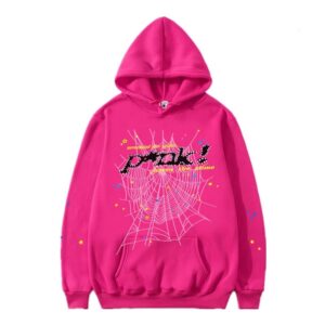 Prank Spider Web Cool Hoodie Pink