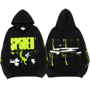 SP5DER Graffiti Street-Style Hoodie - Black