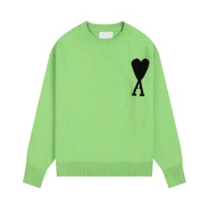 AMI Paris de Coeur Collection Light Green Sweater
