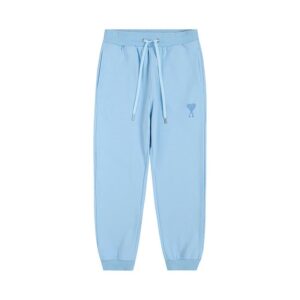 AMI Paris de Coeur Series Light Blue Sweatpants