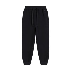 AMI Tapered Sweatpants - Heart Embroidery Series - Black