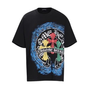 Chrome Hearts Color Cross Series Black T-Shirt
