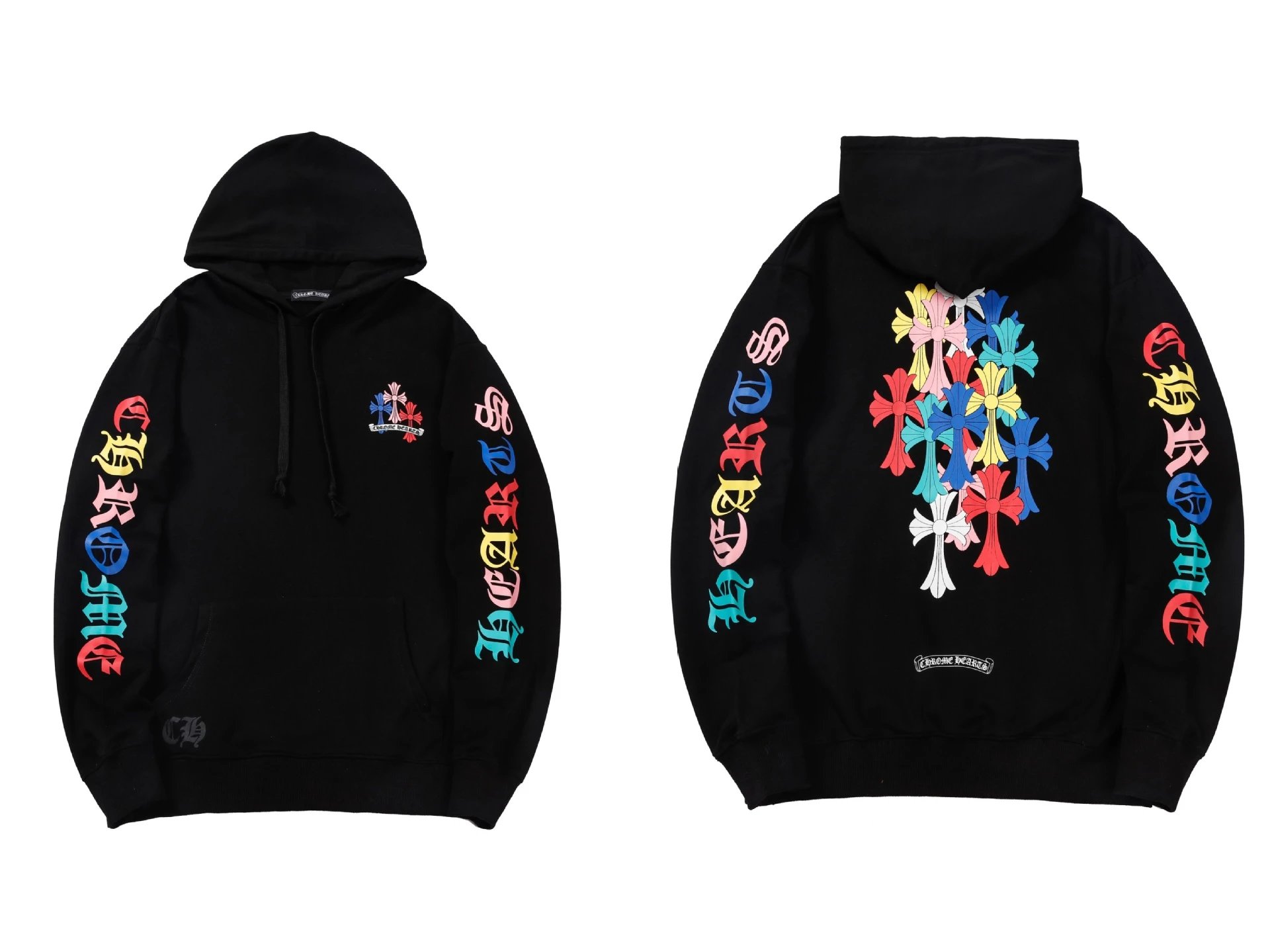 Chrome Hearts Color Cross Series Hoodie Black