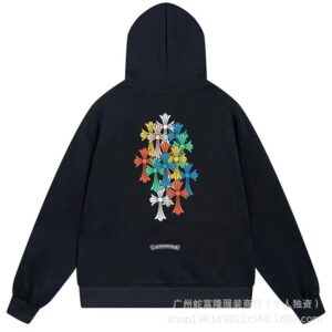 Chrome Hearts Colorful Cross Series Black Hoodie