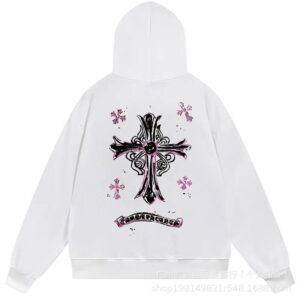Chrome Hearts Cross Series Printed Hoodie White