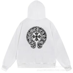 Chrome Hearts Hoodie Classic Cross Flower Series White