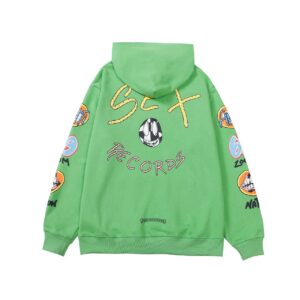 Chrome Hearts Hoodie SEX RECORDS Series Green