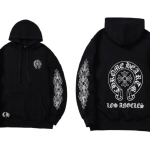Chrome Hearts Hoodies Classic Cross Horseshoe Series Black