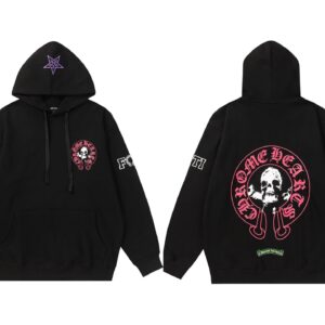 Chrome Hearts Hoodies Skull Ring Pattern Series Black Hoodie