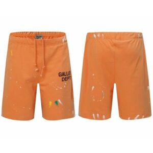 Gallery Dept Ink Splatter Graffiti Series Orange Shorts
