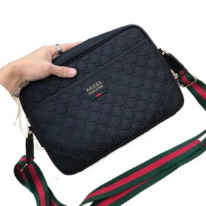 Gucci Classic GG Embossed Series Black Crossbody Bag