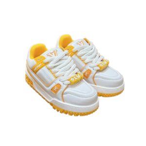 Louis Vuitton Trainer Series White and Yellow Sneakers